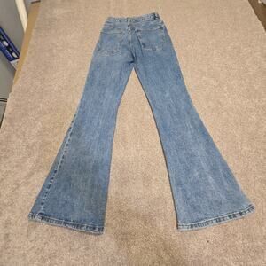 Cotton On Original Flare Jean Size 4 US Medium Blue Wash High Rise Flare Leg